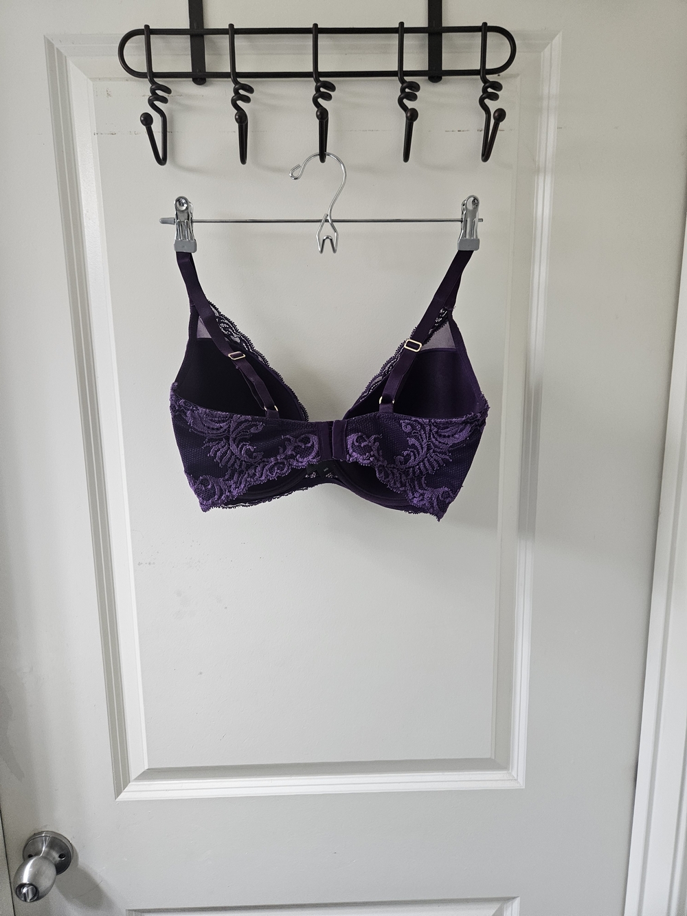 Natori Deep Purple Lace-Trim Underwire Bra - Picture 11 of 15
